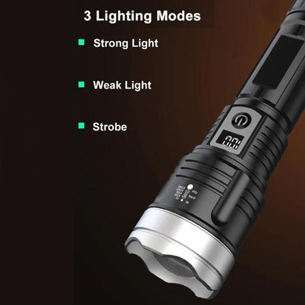 Ліхтар PLD-008 WHITE LASER LED PM10-TG, power bank, Ліхтарик тактичний акумуляторний ручний 00023311 фото