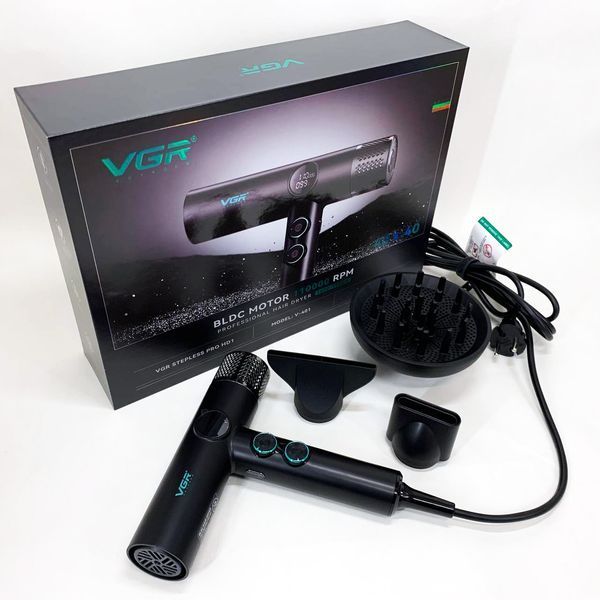 Фен професійний VGR V-401 BLACK 00015259 фото