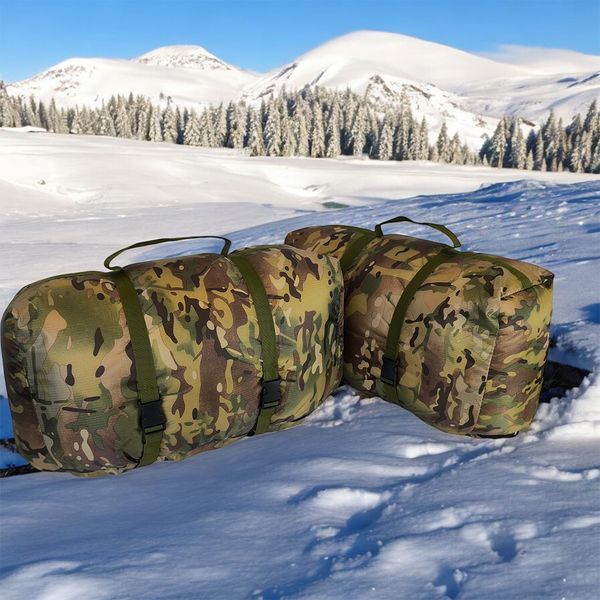 Универсальный спальный мешок Арктика до -25, тактический зимний спальник, военный мультикам 00018464 фото