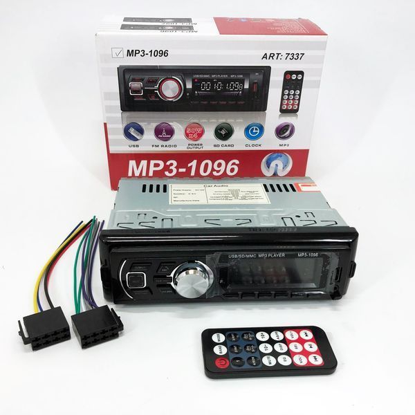 Автомагнитола MP3-1096 BT ISO со съемной панелью 4х50W, Магнитофон для машины авто автомобиля 00016812 фото