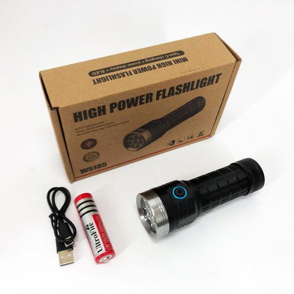 Фонарик компактный PLD W5185-8XHP360, Высококачественный фонарик, Долговечный светодиодный фонарь 00023063 фото