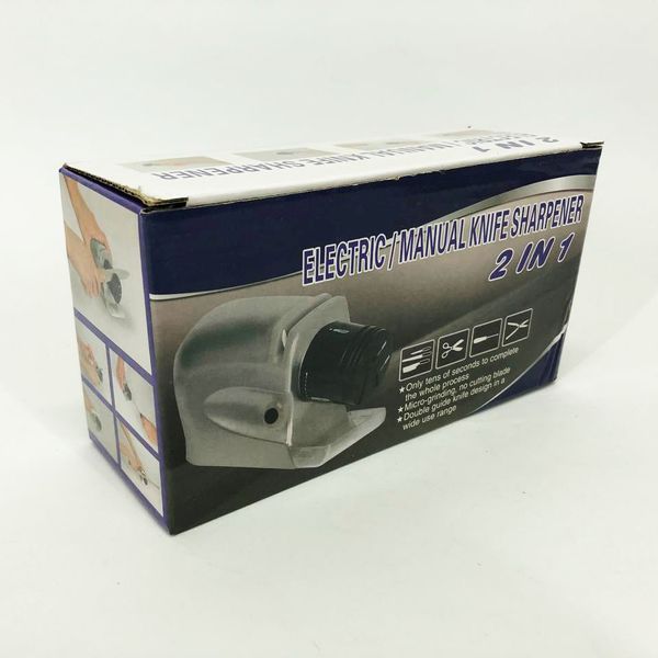 Електрична точила для ножів та ножиць ELECTRIC SHARPENER 220В, Електронна точила для заточування ножів 00018714 фото