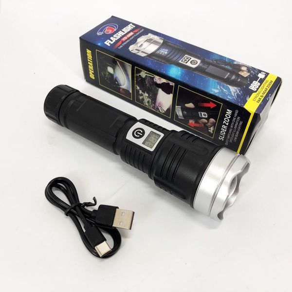 Ліхтар PLD-008 WHITE LASER LED PM10-TG, power bank, Ліхтарик тактичний акумуляторний ручний 00023311 фото