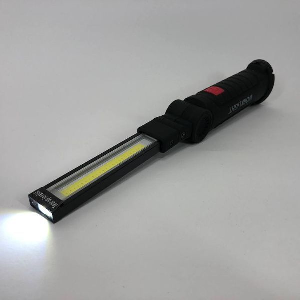 Светодиодный фонарь кемпинг W52 SMD + COB, красный + белый, магнит, крючок, кемпинговый складной фонарь 00022917 фото