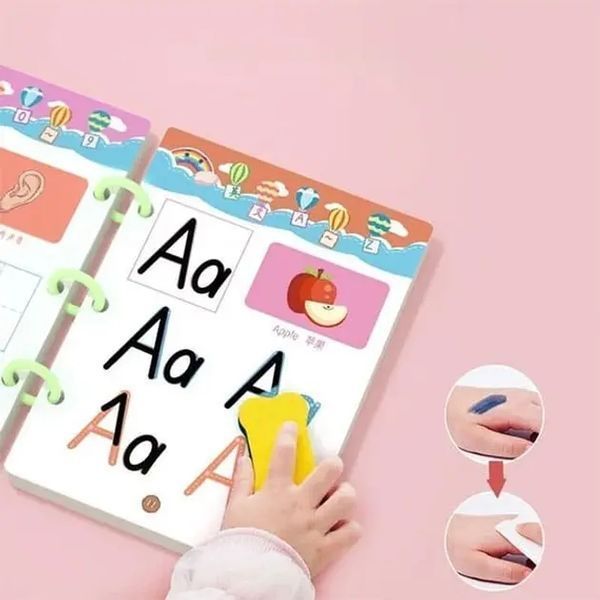 Розвиваюча книга Монтесорі Busy Book пиши-прай Stroke Line dot to dot 30 аркушів (60 завдань), від 2 років 00016383 фото
