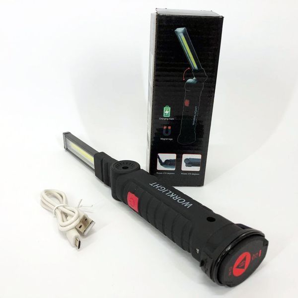 Светодиодный фонарь кемпинг W52 SMD + COB, красный + белый, магнит, крючок, кемпинговый складной фонарь 00022917 фото