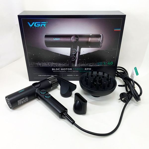 Фен професійний VGR V-401 BLACK 00015259 фото