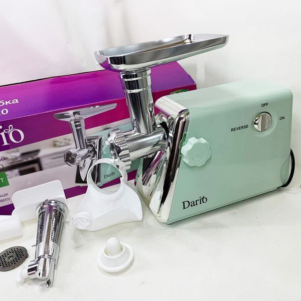Мясорубка электрическая 2000 Вт Dario DMG0320. Цвет: зеленый 00019388 фото