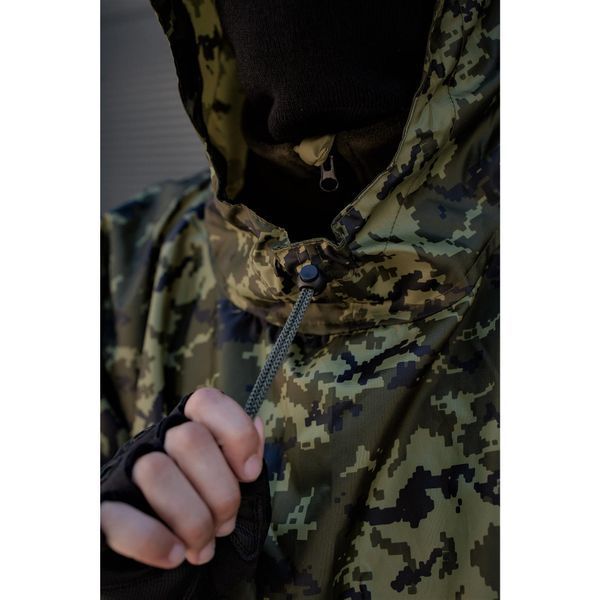 Плащ-палатка с люверсами. Дождевик пончо для военных, плащ-палатка тактический камуфляж пиксель 00018423 фото
