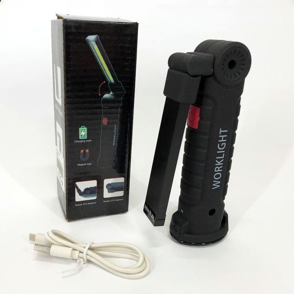 Светодиодный фонарь кемпинг W52 SMD + COB, красный + белый, магнит, крючок, кемпинговый складной фонарь 00022917 фото