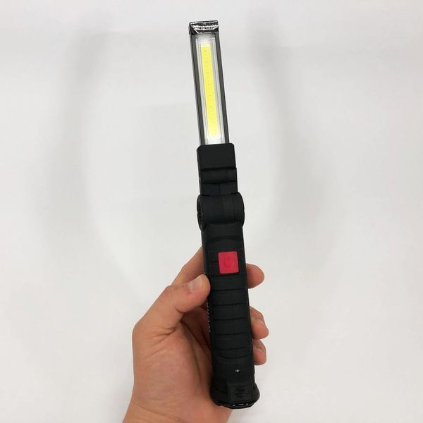 Светодиодный фонарь кемпинг W52 SMD + COB, красный + белый, магнит, крючок, кемпинговый складной фонарь 00022917 фото