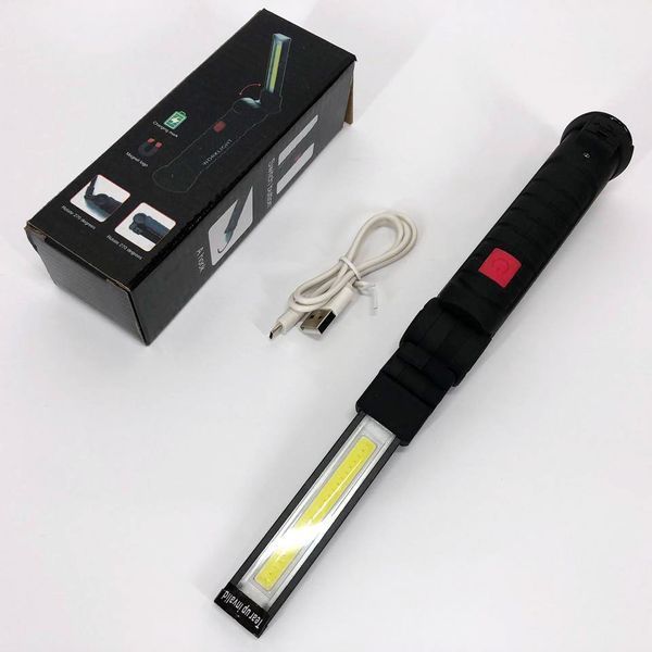 Светодиодный фонарь кемпинг W52 SMD + COB, красный + белый, магнит, крючок, кемпинговый складной фонарь 00022917 фото