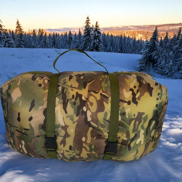 Универсальный спальный мешок Арктика до -25, тактический зимний спальник, военный мультикам 00018464 фото