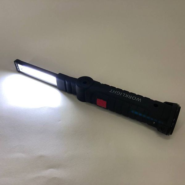 Светодиодный фонарь кемпинг W52 SMD + COB, красный + белый, магнит, крючок, кемпинговый складной фонарь 00022917 фото