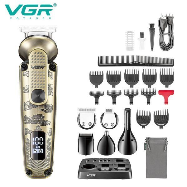Набор для стрижки VGR 6 в 1 V-095, 16 насадок, Многофункциональная аккумуляторная машинка для стрижки 00014489 фото