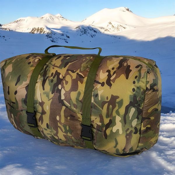 Универсальный спальный мешок Арктика до -25, тактический зимний спальник, военный мультикам 00018464 фото