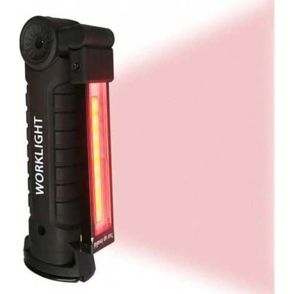Светодиодный фонарь кемпинг W52 SMD + COB, красный + белый, магнит, крючок, кемпинговый складной фонарь 00022917 фото