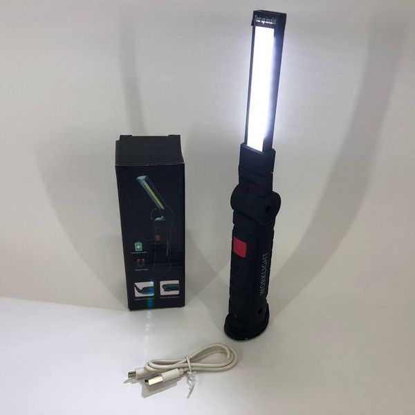Светодиодный фонарь кемпинг W52 SMD + COB, красный + белый, магнит, крючок, кемпинговый складной фонарь 00022917 фото