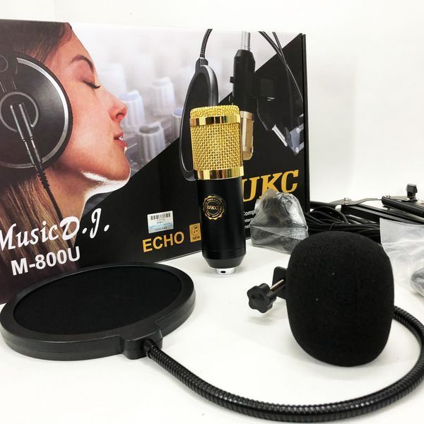 Мікрофон Студійний конденсаторний Music DJ. M-800U зі стійким та вітрозахистом 00017801 фото
