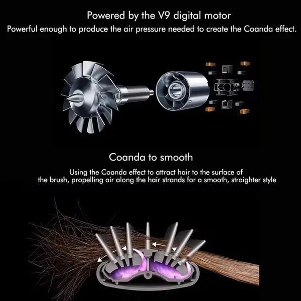 Стайлер 5в1 HAIR BRUSH Styler + Коробка з функціями об'єму, випрямлення, накручування темно-синій 00021526 фото