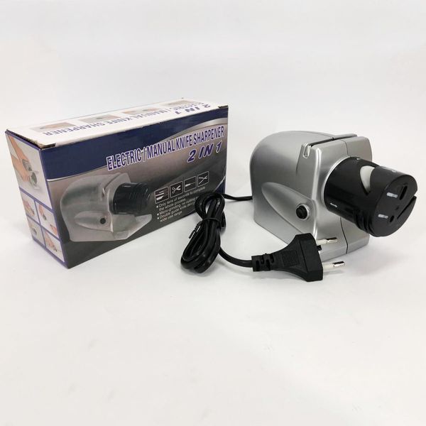 Електрична точила для ножів та ножиць ELECTRIC SHARPENER 220В, Електронна точила для заточування ножів 00018714 фото