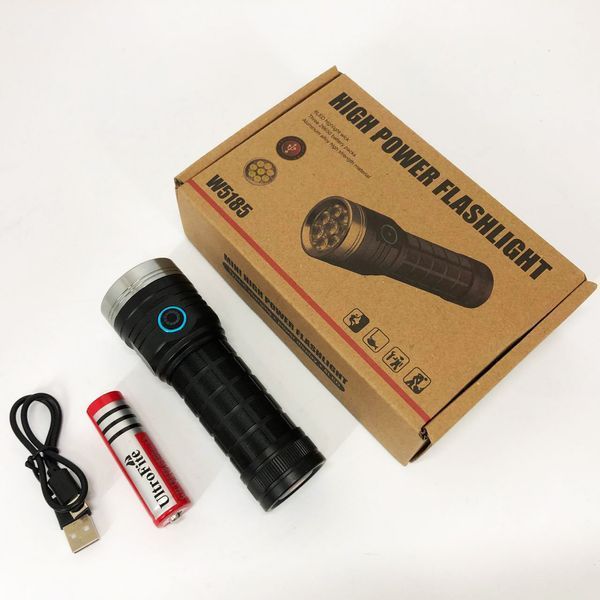 Фонарик компактный PLD W5185-8XHP360, Высококачественный фонарик, Долговечный светодиодный фонарь 00023063 фото