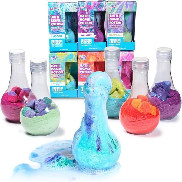Набір з 6 інтерактивних бомб для ванни / Дитячі шипучі бомби Kids Bath Bomb Magic Potion 26X-309 5095119 фото