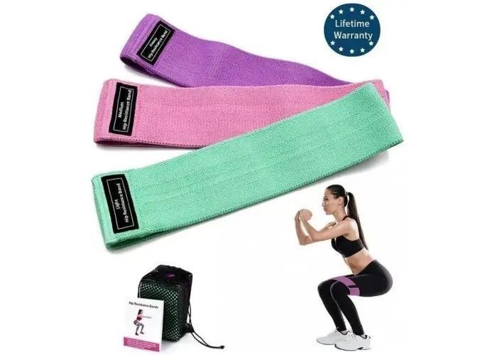 Набір тканинних фітнес гумок Luting Hip Resistance Bands 3 штуки 00014734 фото