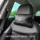 Набор подушек 2шт в авто Volkswagen из натуральной кожи, на подголовник в машину, Автомобильная подушка 00016729 фото 5