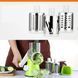 Овочерізка мультислайсер Tabletop Drum Grater Kitchen Master Терка для овочів та фруктів 3 насадки. Колір: зелений 00020291 фото 10