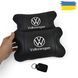 Набор подушек 2шт в авто Volkswagen из натуральной кожи, на подголовник в машину, Автомобильная подушка 00016729 фото 22
