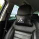 Подушки Mitsubishi з натуральної шкіри, Автоподушки на підголовник + шкіряний брелок з логотипом 00016883 фото 3