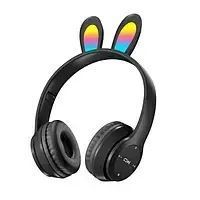 Дитячі бездротові Bluetooth навушники з вушками зайчика RGB Picun B12 4704/4705 VJ 00023891 фото
