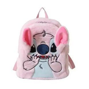 Плюшевий рюкзак Стич Disney Fairy Stitch м'який дитячий рюкзак з вушками та мордочкою рожевий 00016609 фото