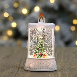 Новогодний музыкальный ночник-светильник XMAS wdl 23005c Музыкальная свеча с Мишкой 00024871 фото