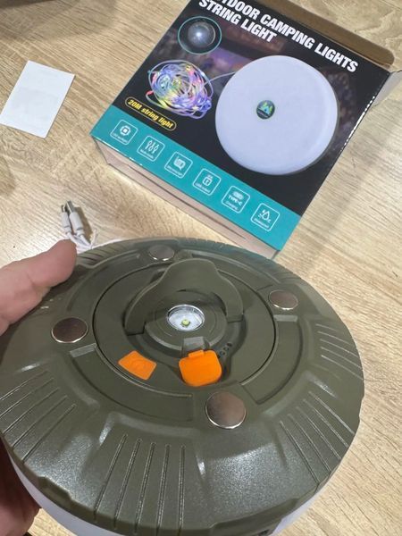 Аккумуляторный фонарь с гирляндой, USB и магнитным креплением / Подвесной фонарь для кемпинга 20м 00017432 фото