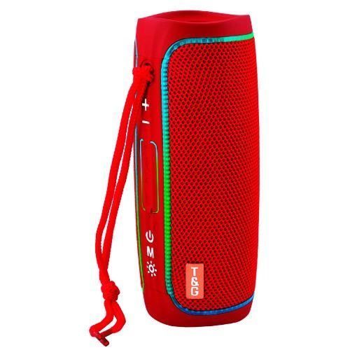 Портативная Bluetooth колонка с LED подсветкой TG288, громкая колонка для вечеринки. Цвет: красный 00017228 фото