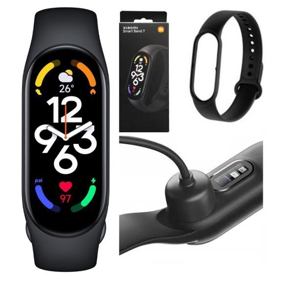 Фитнес браслет FitPro Smart Band M7 (смарт часы, пульсоксиметр, пульс). Цвет: черный 00022479 фото