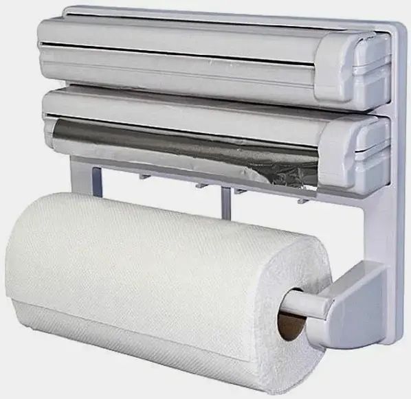 Кухонний диспенсер для плівки, фольги та рушників Kitchen Roll Triple Paper dispenser, тримач для рушників 00012990 фото