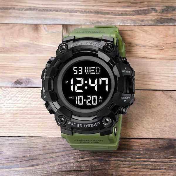 Часы наручные мужские SKMEI 1968AG ARMY GREEN, брендовые мужские часы, часы для мужчины. Цвет: зеленый 00022061 фото