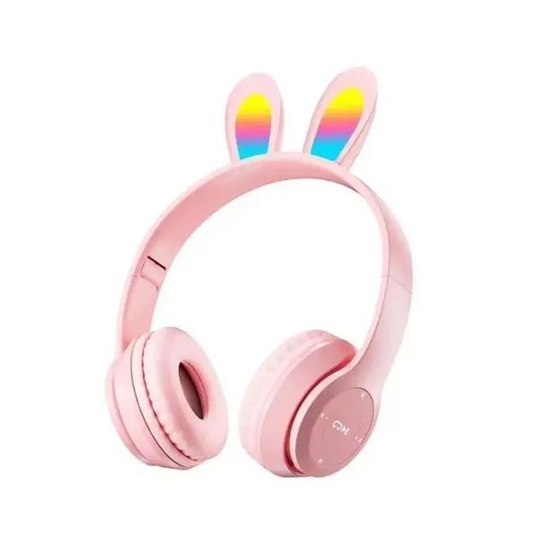 Дитячі бездротові Bluetooth навушники з вушками зайчика RGB Picun B12 4704/4705 VJ 00023891 фото