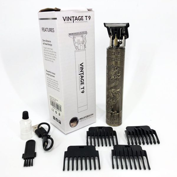 Машинка для стрижки волос Vintage T9-1 BRONZE 4 насадки 00014570 фото