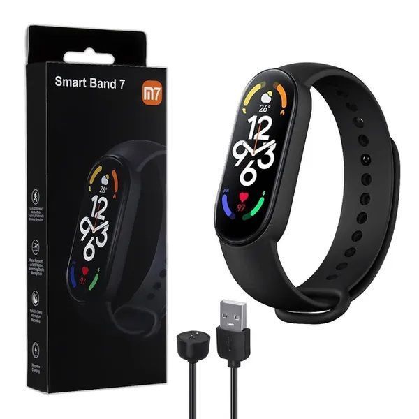 Фитнес браслет FitPro Smart Band M7 (смарт часы, пульсоксиметр, пульс). Цвет: черный 00022479 фото