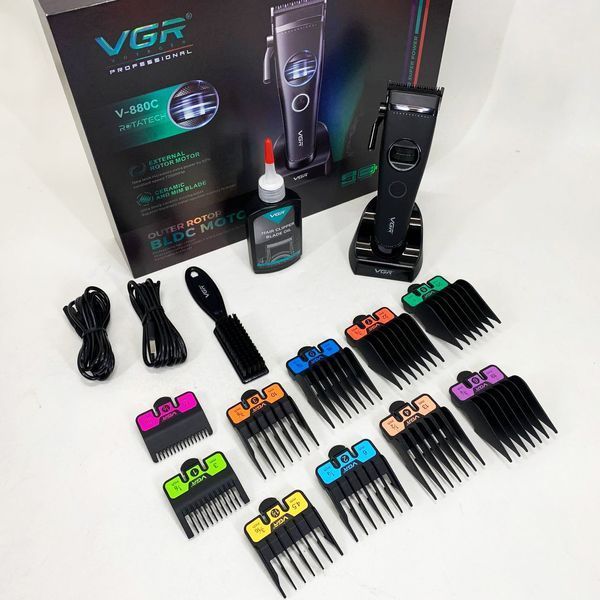 Акумуляторна машинка для стрижки vgr v-880c. колір: чорний 00014916 фото