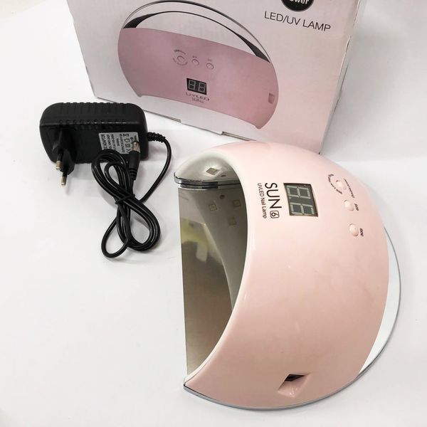Ультрафиолетовая лампа для Маникюра UV LAMP Sun 6, Светодиодная сушилка для гель лака. Цвет: розовый 00014480 фото