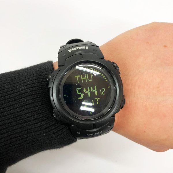 Часы наручные мужские SKMEI 1231BK, брендовые мужские часы, модные мужские часы. Цвет: черный 00022031 фото