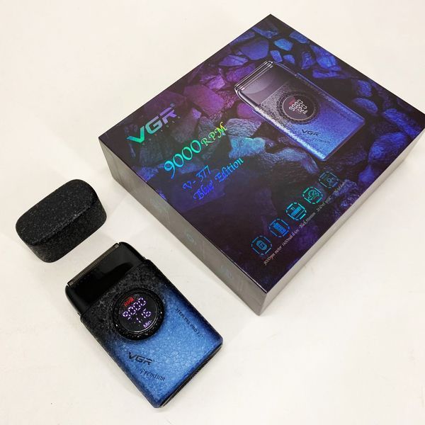 Електробритва VGR V-377 BLUE шейвер, Електрична акумуляторна бритва для гоління, шейвер чоловічий 00015497 фото