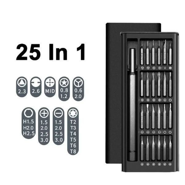 Набор отверток 25 в 1 магнитные Биты Phillips Torx Hex Precision DIY разборный мини-чехол 00022671 фото