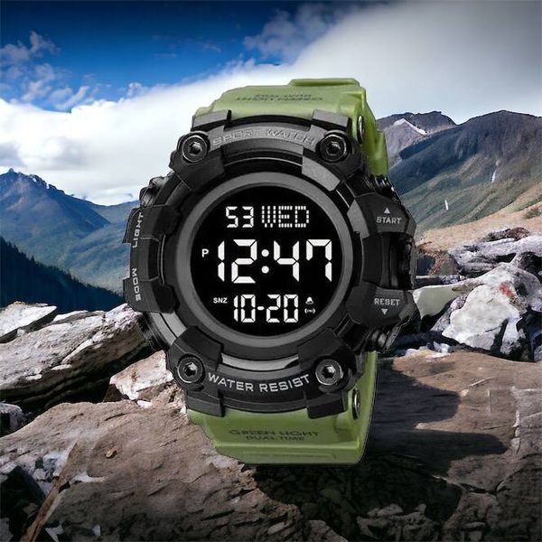 Часы наручные мужские SKMEI 1968AG ARMY GREEN, брендовые мужские часы, часы для мужчины. Цвет: зеленый 00022061 фото