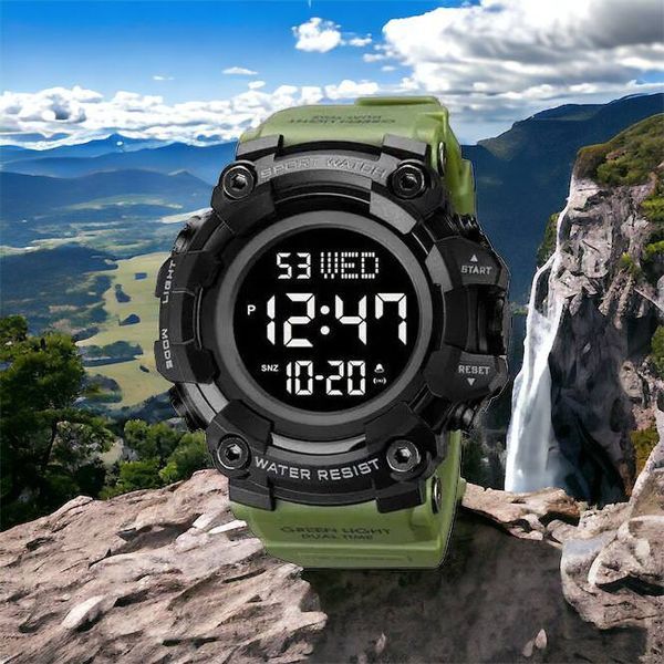 Часы наручные мужские SKMEI 1968AG ARMY GREEN, брендовые мужские часы, часы для мужчины. Цвет: зеленый 00022061 фото